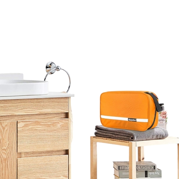 Travel Toiletry Bag - Waterproof, Hanging Hook, Portable Organizer for W & M - Picture 3 of 15